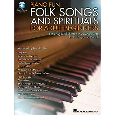 Hal Leonard Piano Fun - Folk Songs and Spirituals for Adult Beginners Educational Piano Library Book Audio Online