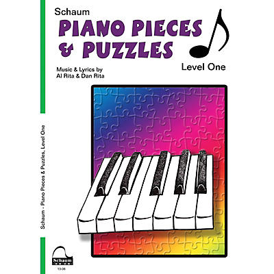 SCHAUM Piano Pieces & Puzzles (Level 1 Elem Level) Educational Piano Book by Al Rita