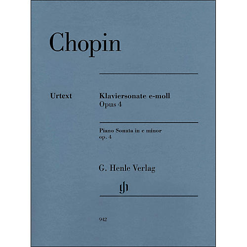 G. Henle Verlag Piano Sonata In C Minor Op. 4 By Chopin / Mullemann