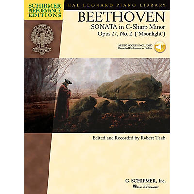 G. Schirmer Piano Sonata In C Sharp Minor Opus 27 No 2 Book/CD (Moonlight) By Beethoven / Taub