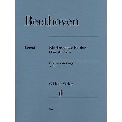 G. Henle Verlag Piano Sonata No. 18 in E Flat Major Op. 31 (La Chasse) Henle Music Folios Series Softcover