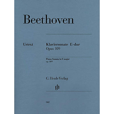 G. Henle Verlag Piano Sonata No. 30 in E Major Op. 109 Henle Music Folios Series Softcover
