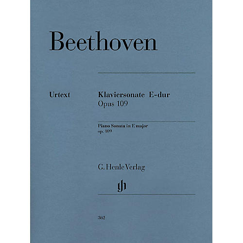 G. Henle Verlag Piano Sonata No. 30 in E Major Op. 109 Henle Music Folios Series Softcover