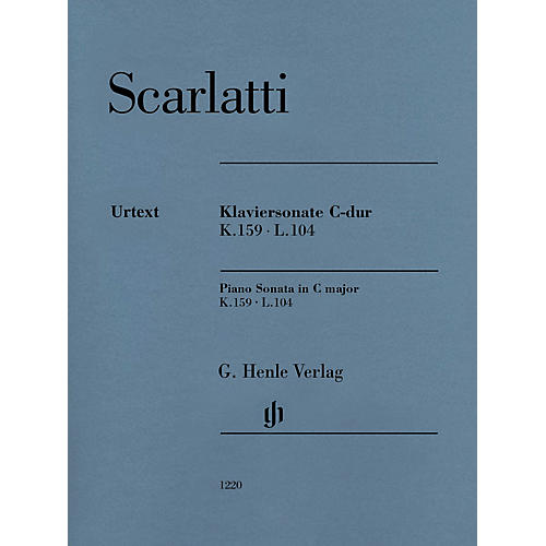 G. Henle Verlag Piano Sonata in C Major K. 159, L. 104 Henle Music Softcover by Scarlatti Edited by Bengt Johnsson