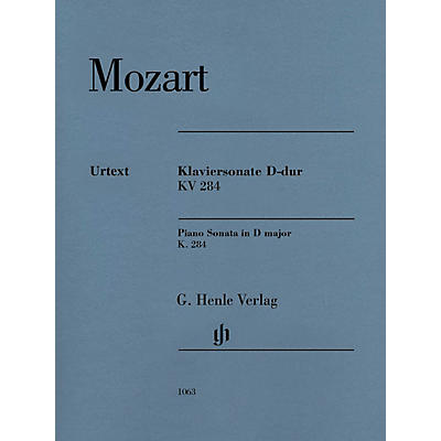 G. Henle Verlag Piano Sonata in D Major, K. 284 (205b) Henle Music Softcover by Mozart Edited by Ernst Herttrich
