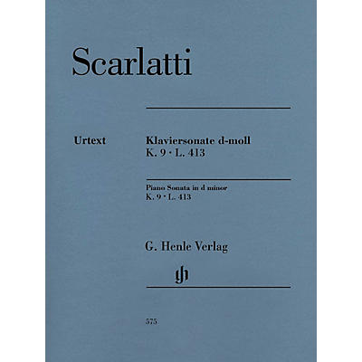 G. Henle Verlag Piano Sonata in D minor, K. 9, L. 413 Henle Music Folios Softcover by Scarlatti Edited by Bengt Johnsson