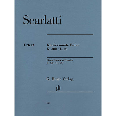 G. Henle Verlag Piano Sonata in E Major, K. 380, L. 23 Henle Music Folios Softcover by Scarlatti Edited by Bengt Johnsson