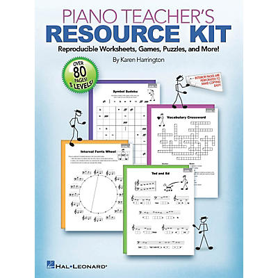 Hal Leonard Piano Teacher's Resource Kit  -Reproducible Worksheets Games Puzzles And More