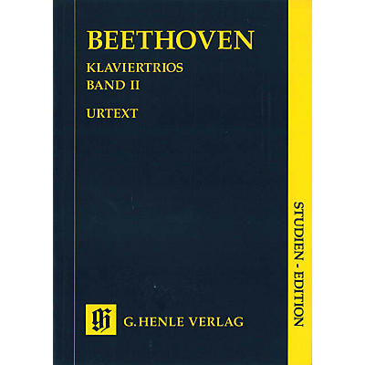 G. Henle Verlag Piano Trios - Volume II (Study Score) Henle Study Scores Series Softcover by Ludwig van Beethoven