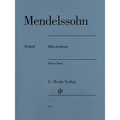 G. Henle Verlag Piano Trios Henle Music Folios Series Softcover Composed by Felix Mendelssohn