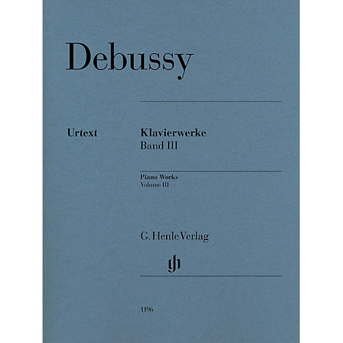 G. Henle Verlag Piano Works Henle Music Folios Softcover Composed by Claude Debussy Edited by Ernst-Günter Heinemann
