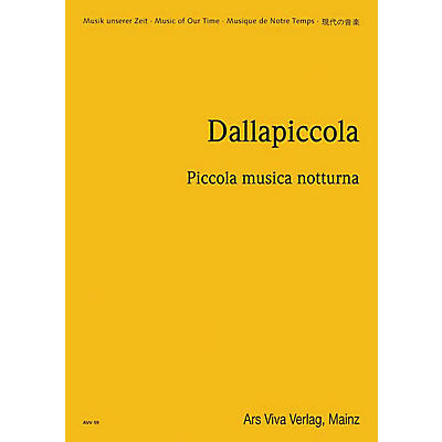 Schott Piccola Musica Notturna (Study Score) Schott Series Composed by Luigi Dallapiccola