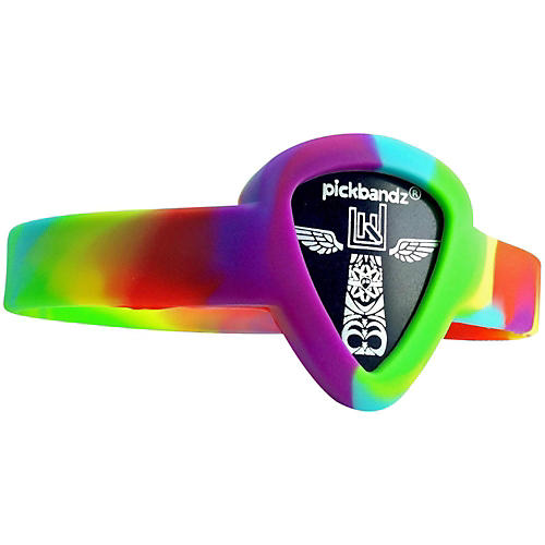 Pickbandz Pick-Holding WristBand Peace Out Tie Dye Medium to Large