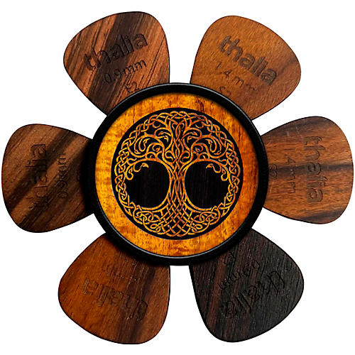 Thalia Pick Puck Pick Holder Tree of Life Hawaiian Koa