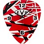 EVH Pick-Shaped Wall Clock - Red, Black and White Stripes