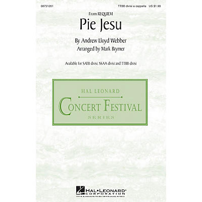 Hal Leonard Pie Jesu (from Requiem) TTBB Div A Cappella arranged by Mark Brymer