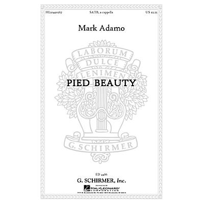 G. Schirmer Pied Beauty SATB a cappella composed by Mark Adamo