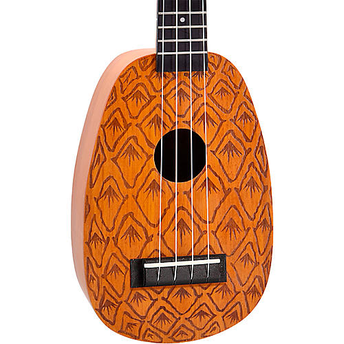 Mahalo Pineapple Laser Engraved Soprano Ukulele Condition 1 - Mint