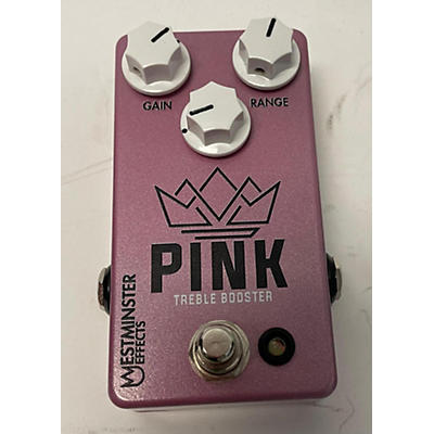 Westminster Pink Treble Booster Effect Pedal
