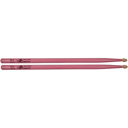 Los Cabos Drumsticks Pink White Hickory Drum Sticks 5B