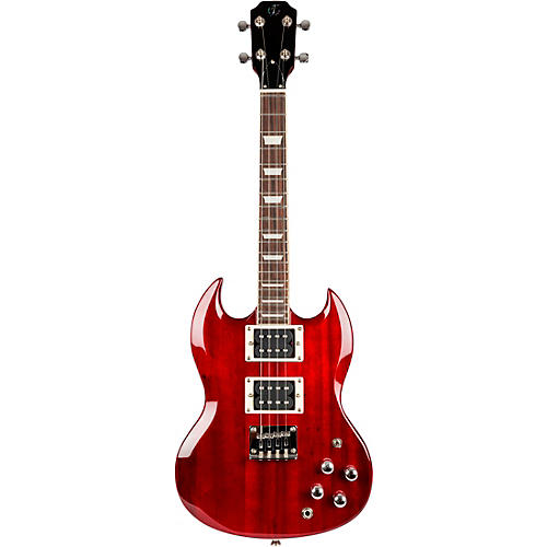 Flight Pioneer Solid Body Electric Ukulele Cherry Red