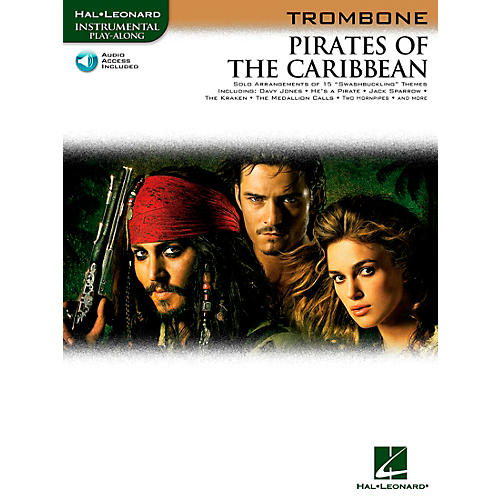 Pirates Of The Caribbean for Trombone Instrumental Play-Along Book/Audio Online