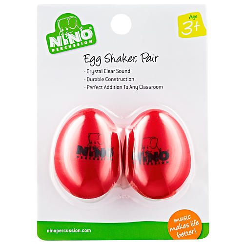Nino Plastic Egg Shaker Pairs Red