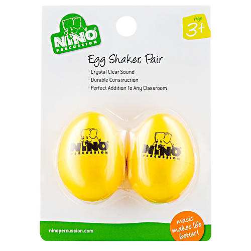Nino Plastic Egg Shaker Pairs Yellow