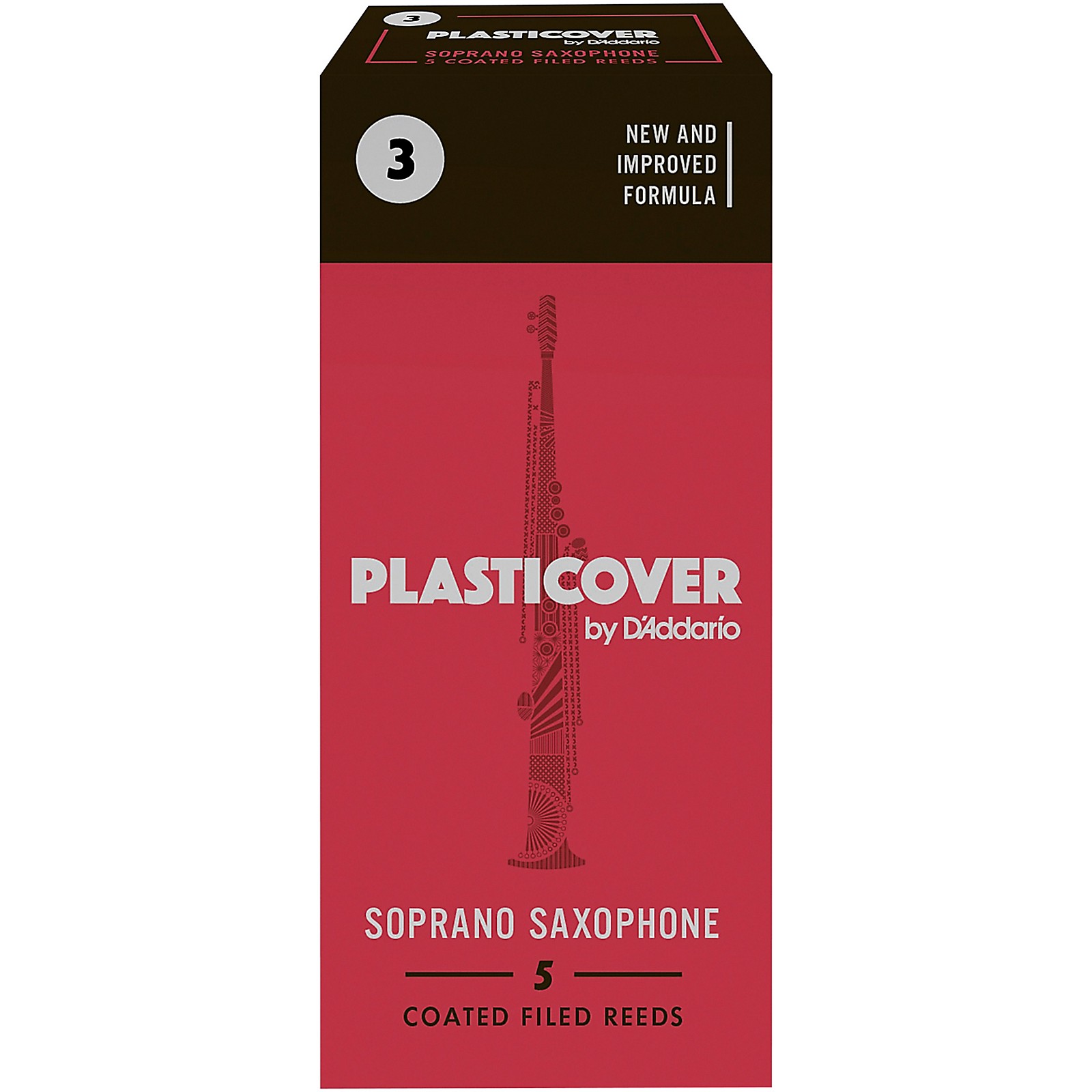 Rico Plasticover Soprano Saxophone Reeds Strength 3 Box of 5 Musician