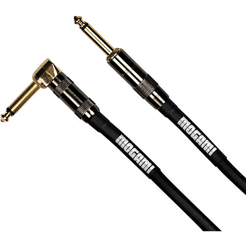 Mogami Platinum Instrument Cable with Right Angle to Straight End Connectors 3 ft. Right Angle to Straight