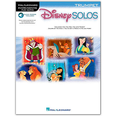 Hal Leonard Play-Along Disney Solos Book for Trumpet (Book/Audio Online)