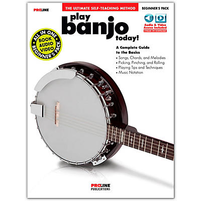 Proline Play Banjo Today! Beginner's Pack Book/Audio & Video Online