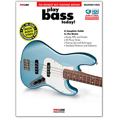 Proline Play Bass Today! Beginner's Pack Book/Audio & Video Online