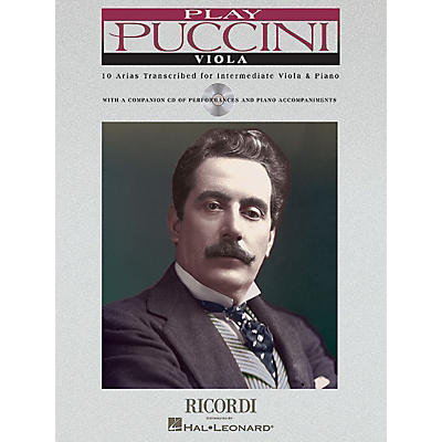 Ricordi Play Puccini (10 Arias Transcribed for Viola & Piano) Instrumental Play-Along Series Softcover with CD