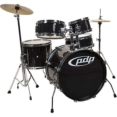 PDP by DW Player 5-Piece Junior Drum Set with Cymbals and Throne Black