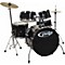 Player 5-Piece Junior Drum Set with Cymbals and Throne Level 1 Black