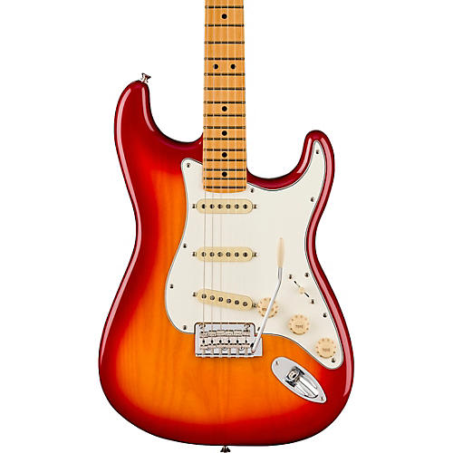 Fender Player II Stratocaster Chambered Ash Body Maple Fingerboard Electric Guitar Aged Cherry Burst