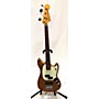 Used Fender Player Mustang Bass PJ Electric Bass Guitar firemist gold