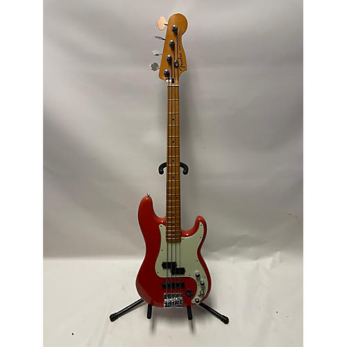 Fender Player Plus Active Precision Bass Electric Bass Guitar Fiesta Red