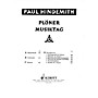 Schott Plöner Musiktag - The Evening Concert (Performance Score) Schott Series Composed by Paul Hindemith