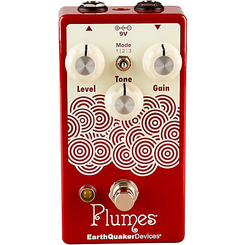 EarthQuaker Devices Plumes Small Signal Shredder Overdrive Effects Pedal Cherry Bomb