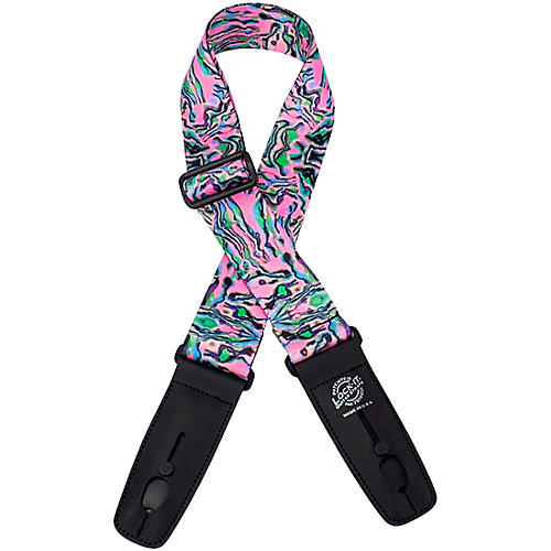 Lock-It Straps Plush Poly Swirl Guitar Strap Pink