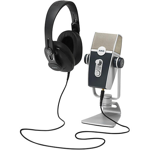 AKG Podcaster Essentials with Lyra USB Microphone and 371 Headphones