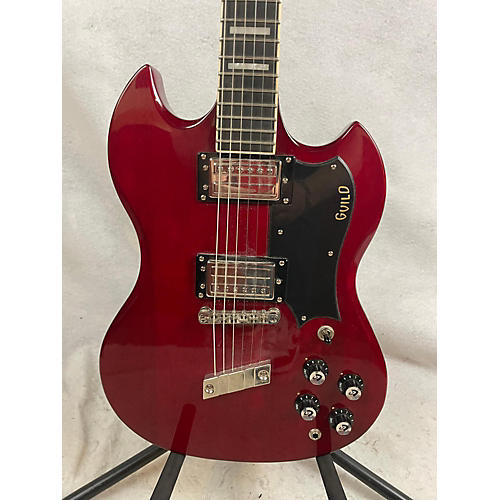 Guild Polara Deluxe Solid Body Electric Guitar Red