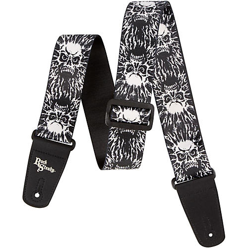 Poly Guitar Strap With Skulls