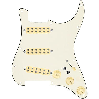 920d Custom Polyphonic Loaded Pickguard for Strat With Aged White Pickups & Knobs and S7W-2T Wiring Harness