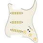 920D Custom Polyphonic Loaded Pickguard for Strat With Aged White Pickups & Knobs and S7W-2T Wiring Harness Parchment