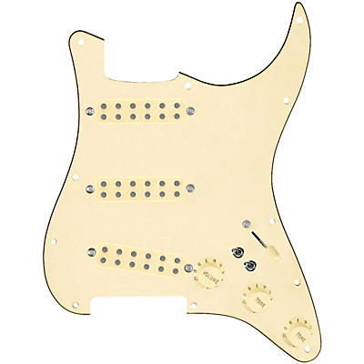 920d Custom Polyphonic Loaded Pickguard for Strat With Aged White Pickups and Knobs and S7W-2T Wiring Harness