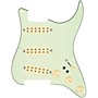 920d Custom Polyphonic Loaded Pickguard for Strat With Aged White Pickups and Knobs and S7W-2T Wiring Harness Mint Green