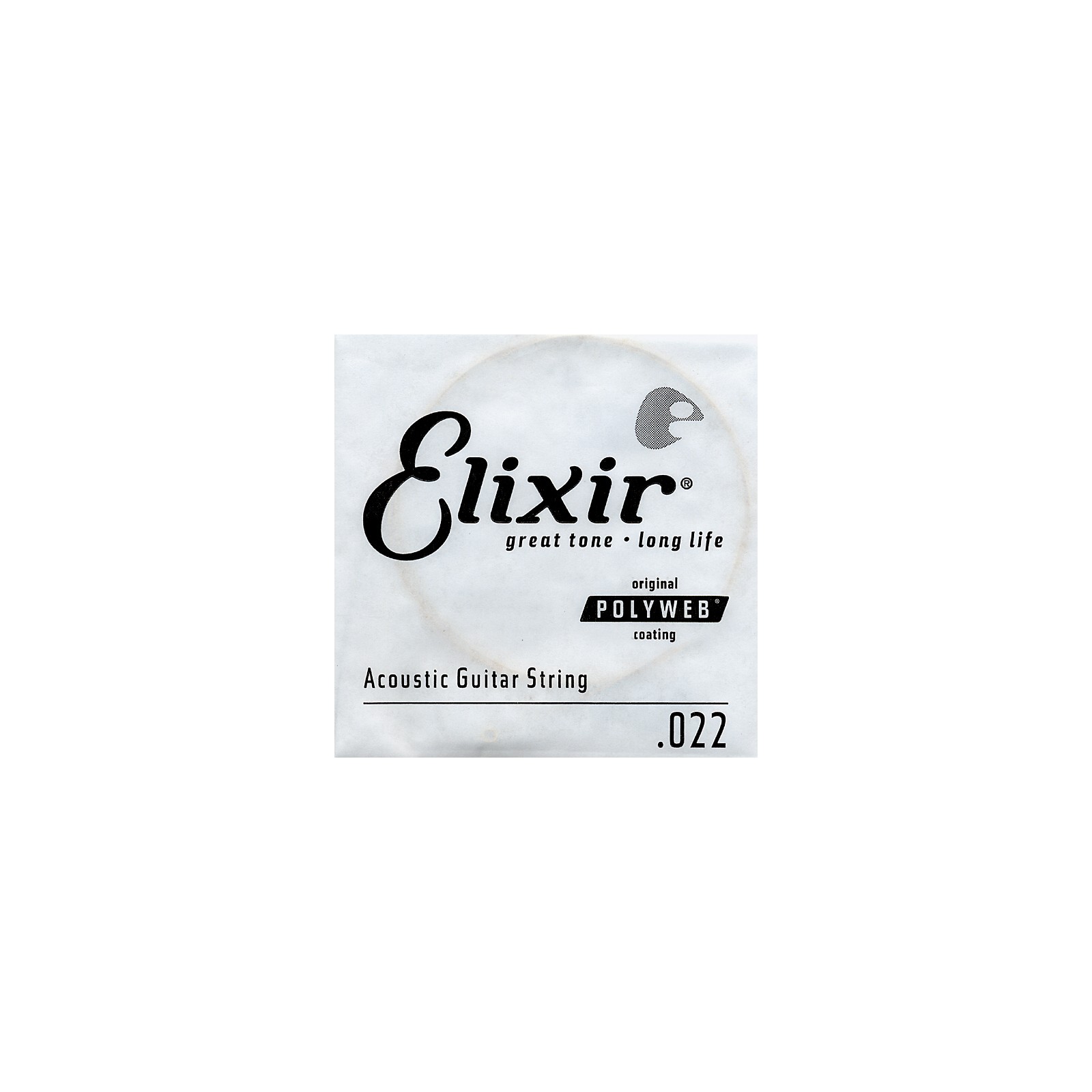 Elixir Polyweb .022 Acoustic Guitar String 4Pack Singles Musician's